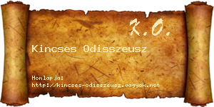 Kincses Odisszeusz névjegykártya